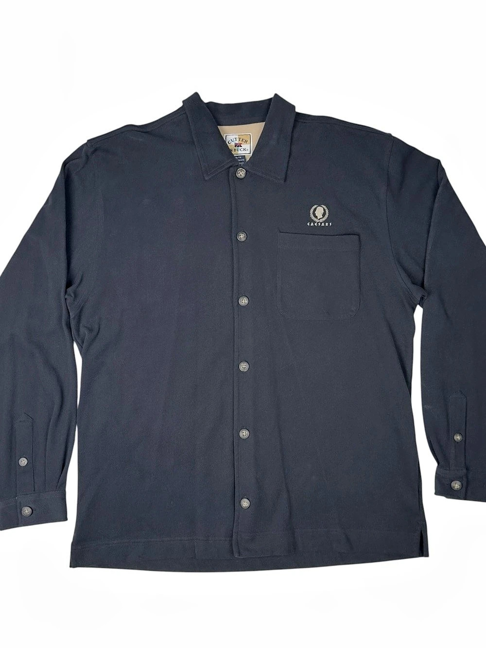 Cutter & Buck Mens XL Long Sleeve Cotton Button Down Collar Shirt Ceasers Palace